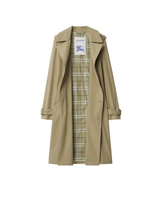 Long Gabardine Trench Coat