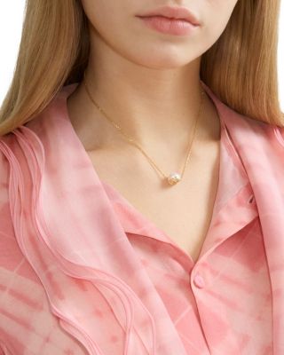 EKD Sphere Pearl Solitaire Necklace