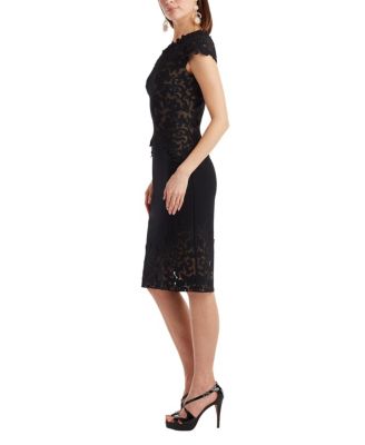  Rinelle Laser-Cut Crepe Dress