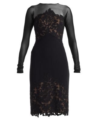  Calia Laser-Cut Crepe Dress