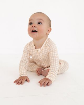  Boys' Sandstone Gingham Bamboo Sleeper - Baby