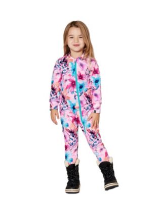  One-Piece Flower Thermal Underwear - Big Kid