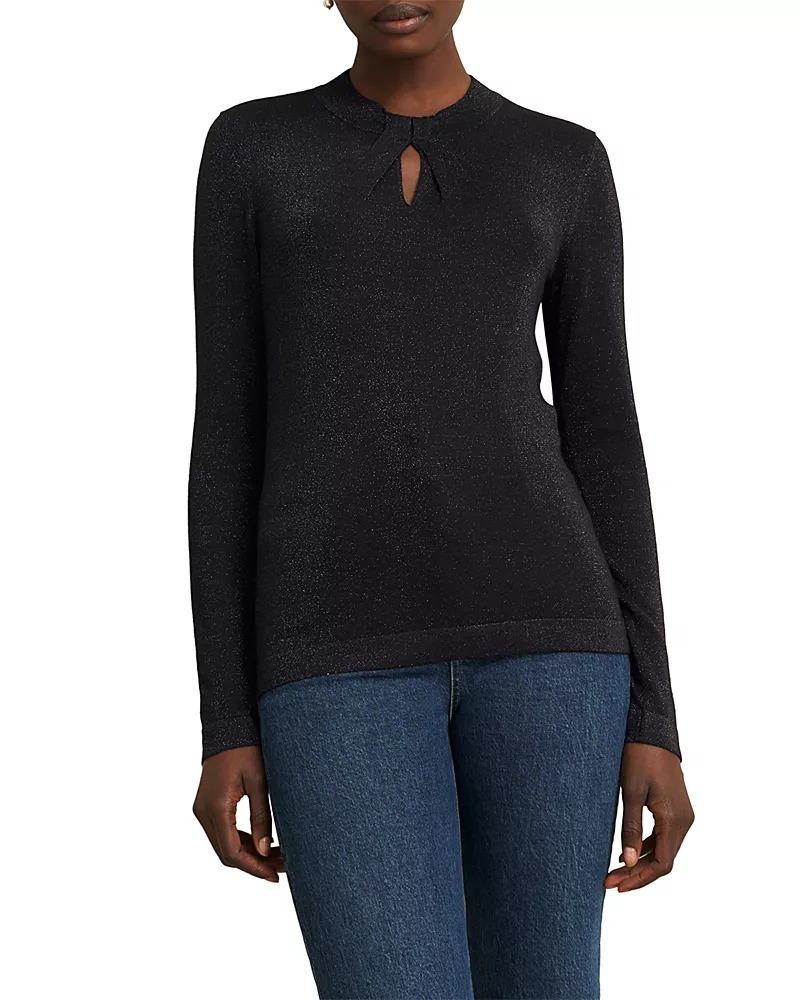 Hobbs London Effie Sparkle Crewneck Sweater