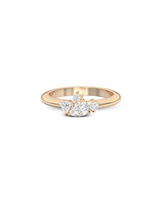 Certified Lab Grown Diamond Mixed Cut Gaudi Mosaic Ring in 14K Yellow Gold, 0.67 tcw 