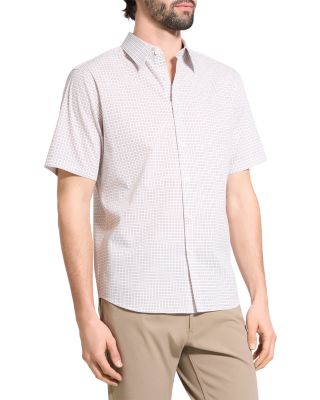 Irving Short Sleeve Mini Geo Relaxed Fit Button Down Shirt