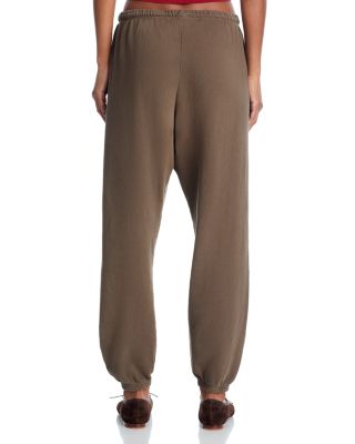 Cotton Logo Sweatpants in Eggplant