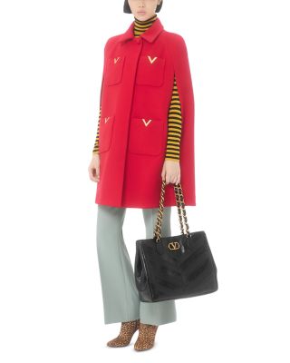 Laseine VLogo Leather Tote Bag