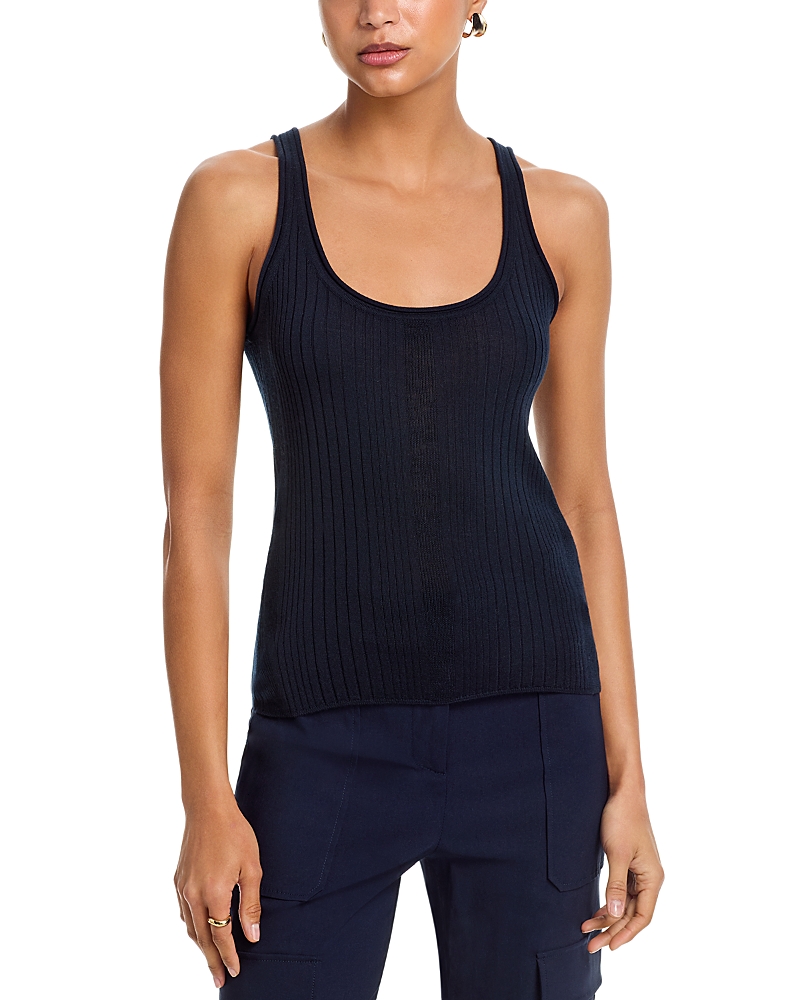 Veronica Beard Birke Merino Wool Tank Top In Blue