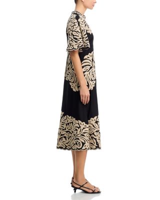 Alexandra Embroidered Midi Dress