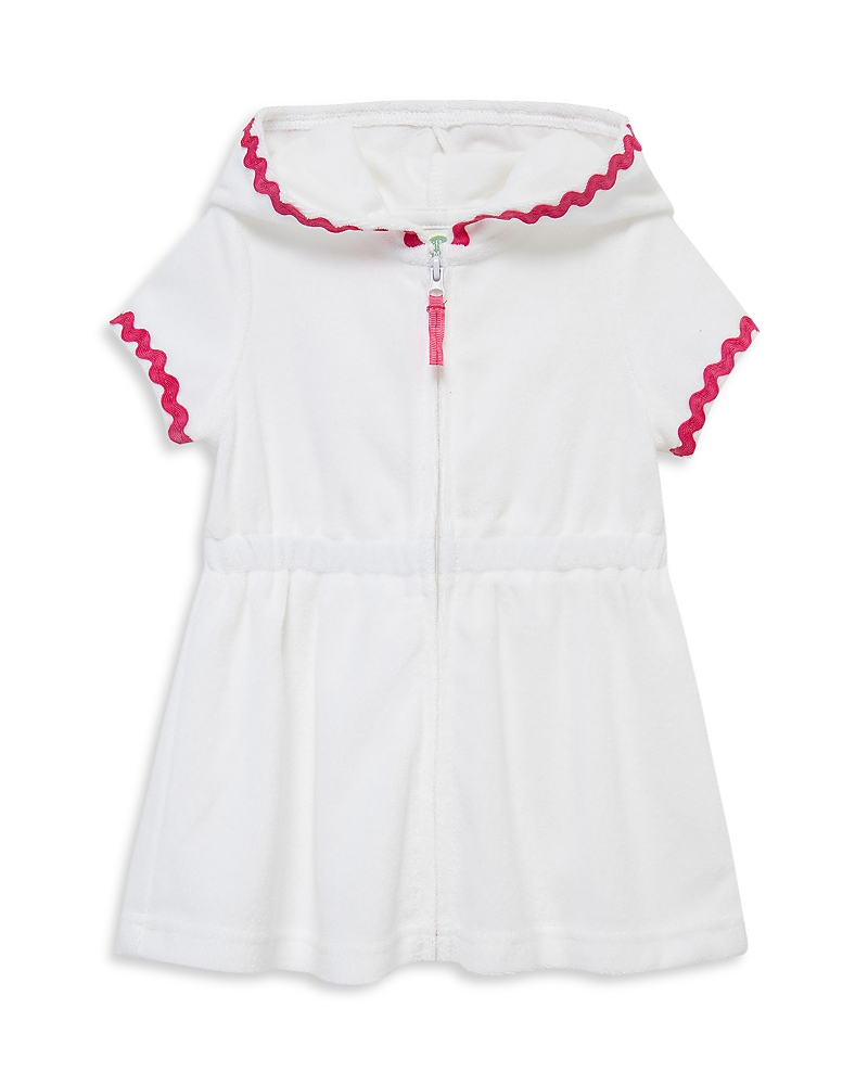 Little Me Girls' Zip Dress Swim Cover-up - Baby In White