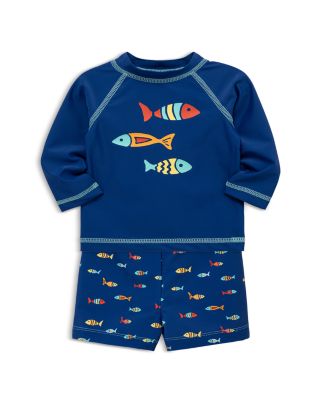 Boys' Fish Rash Guard and Swim Trunks Set, Baby