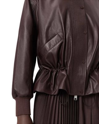 Sofi Leather Bomber Jacket