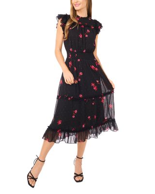 Flutter Sleeve Smocked Waist Dress