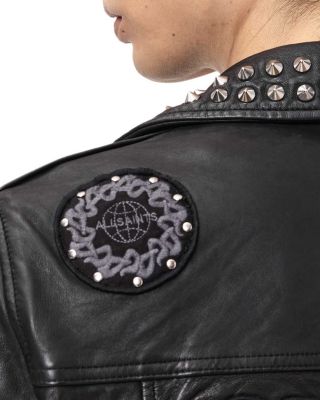 Cole Studded Leather Biker Jacket