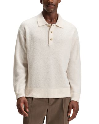 Hadone Relaxed Fit Wool Polo Sweater