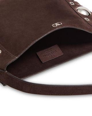 Nellc&amp;ocirc;te Medium VLogo Fringed Suede Shoulder Bag