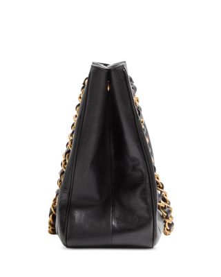 Laseine VLogo Leather Tote Bag