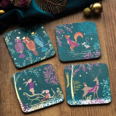 Sara Miller Woodland Tales Coasters, Set of 4