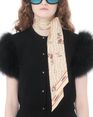 Bandeaux Flower & Star Silk Scarf