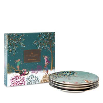 Sara Miller Woodland Tales Assorted Plates, Set of 4