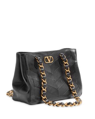 Laseine Small VLogo Leather Tote Bag