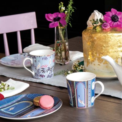 Sara Miller India Mug & Tray Set, Elephant's Oasis