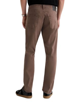 Everett Slim Straight Fit Twill Pants in Sulfur Taupe Gray