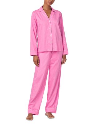 Long Sleeve Notch Collar Long Pant Pajama Set