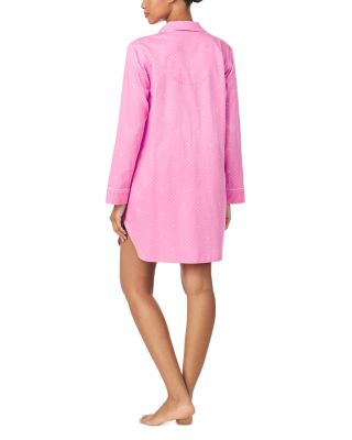 Long Sleeve Notch Collar Sleepshirt