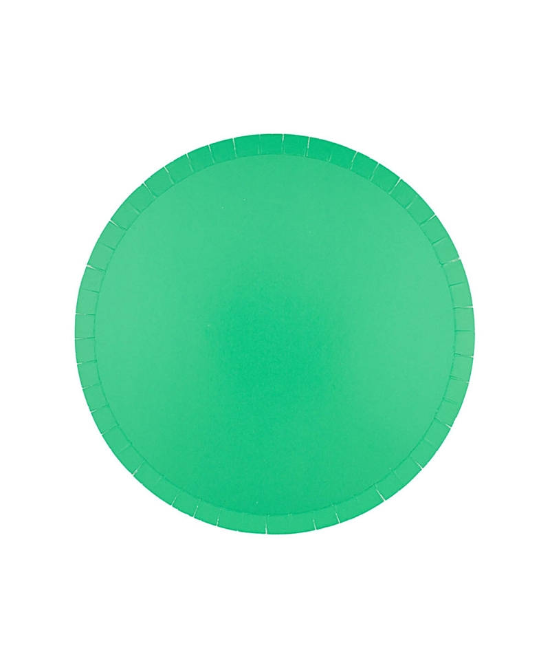 Jollity & Co Solid Shade Colors, Paper Party Dessert Plates, Set Of 8 In Green