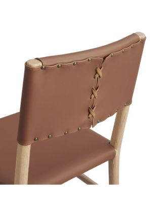 Dover Wood Faux Leather Dining Side Chairs, Set of 2