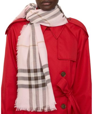  Wide Check Wool Scarf