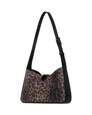 Megan Small Printed Suede Shoulder Bag