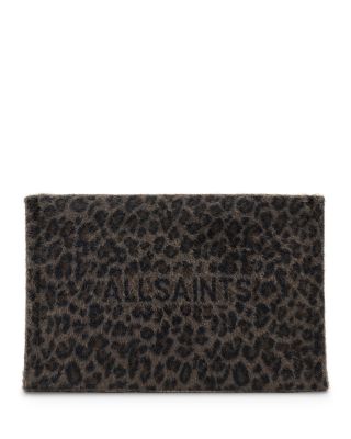 Izzy Leopard Print Zip Clutch