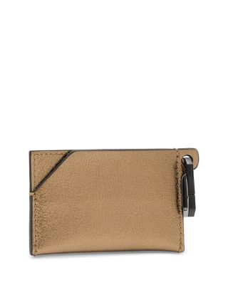 Hex Metallic Leather Cardholder