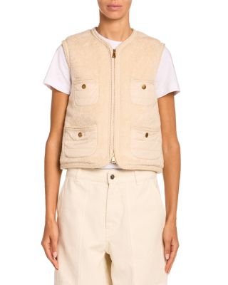 Mimosas Braided Trim Teddy Down Vest