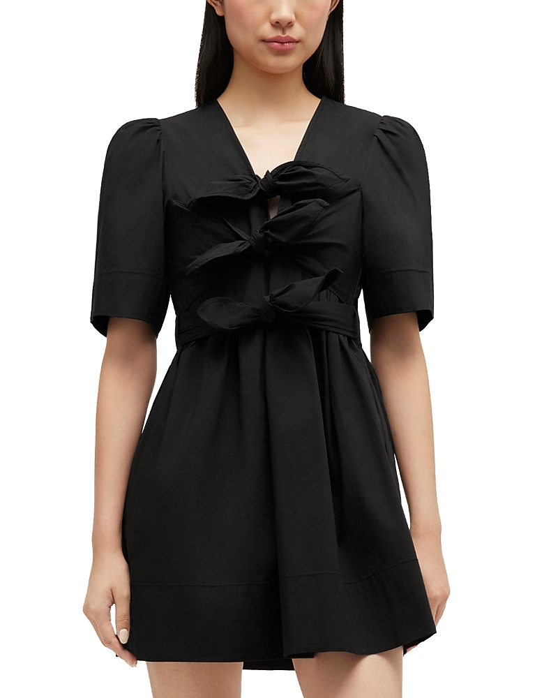 Ganni Stretch Cotton Mini Dress