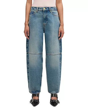 GANNIE Mid Rise Barrel Jeans