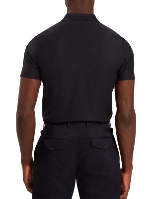 Zorin Herringbone Short Sleeve Zip Polo Shirt