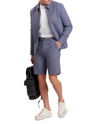 Givran Slim Fit Linen Shorts