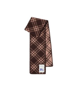  Narrow Check Wool Scarf