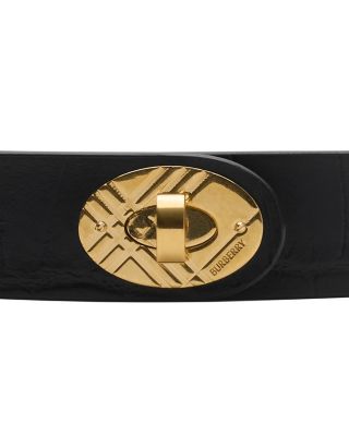 Crocodile-effect Leather Cotswolds Belt