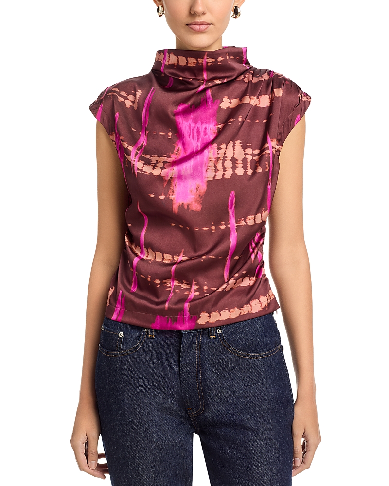Area Stars Avery Satin Print Top
