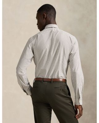 Classic Fit Plaid Stretch Poplin Shirt