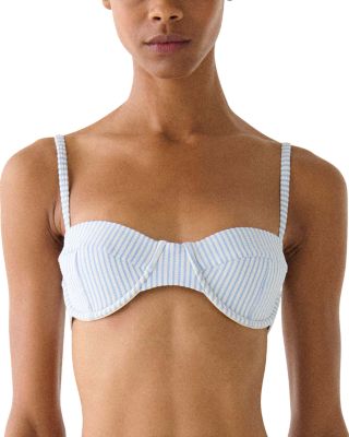 Seamed Underwire Bra Bikini Top
