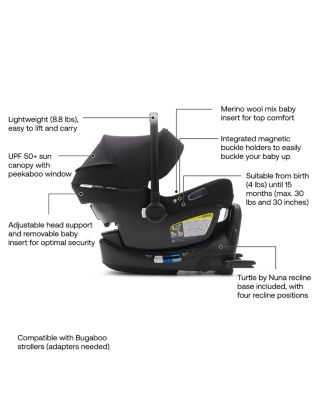 Turtle Air Shield by Nuna Car Seat & Base