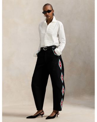 RALPH LAUREN総柄パンツ花柄ブラックモノトーンLRLビッグサイズ2XL Ralph Lauren x TÓPA Reflections of Above Pants | Bloomingdale's Women