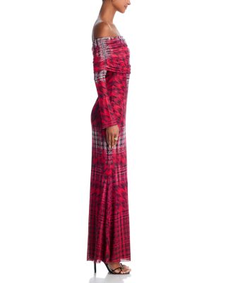 Thelma Houndstooth Maxi Dress