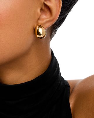 18K Yellow Gold Bold J Hoop Earrings