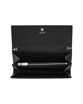 Gancini Leather Chain Wallet